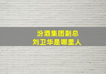 汾酒集团副总刘卫华是哪里人