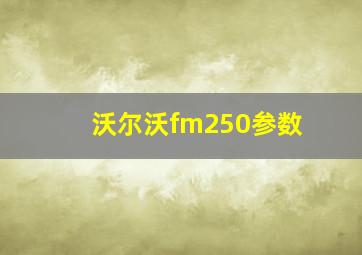 沃尔沃fm250参数