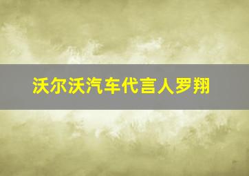 沃尔沃汽车代言人罗翔