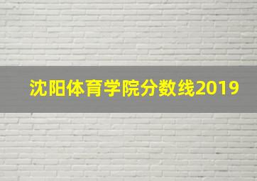 沈阳体育学院分数线2019