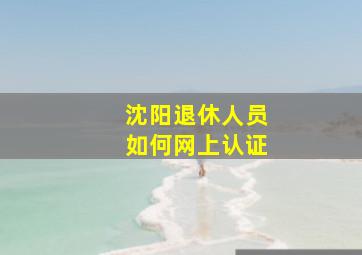 沈阳退休人员如何网上认证