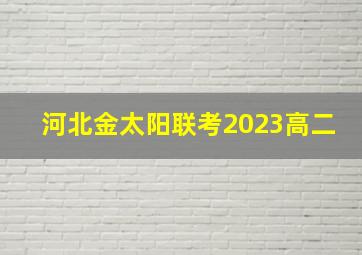 河北金太阳联考2023高二