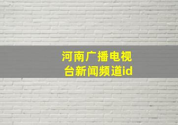 河南广播电视台新闻频道id