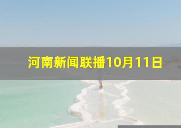 河南新闻联播10月11日