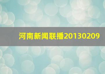 河南新闻联播20130209