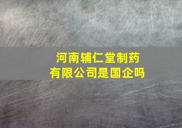 河南辅仁堂制药有限公司是国企吗