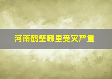 河南鹤壁哪里受灾严重