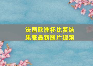 法国欧洲杯比赛结果表最新图片视频