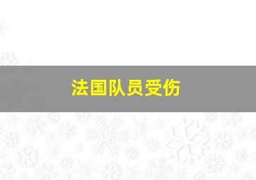 法国队员受伤