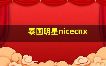 泰国明星nicecnx