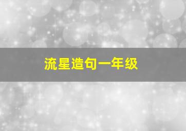 流星造句一年级