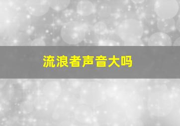 流浪者声音大吗