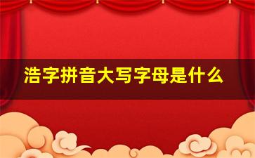 浩字拼音大写字母是什么