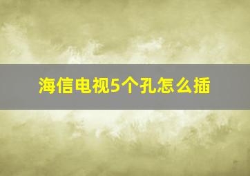 海信电视5个孔怎么插