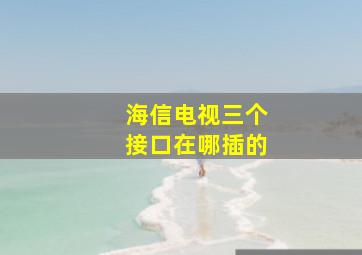 海信电视三个接口在哪插的