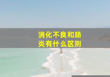 消化不良和肠炎有什么区别