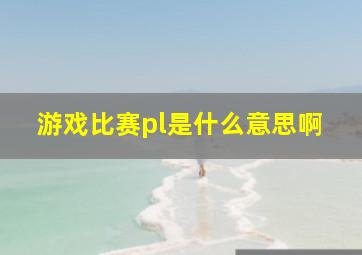 游戏比赛pl是什么意思啊