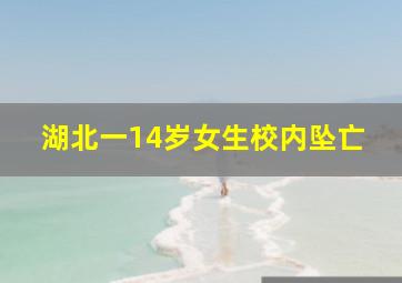 湖北一14岁女生校内坠亡