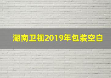 湖南卫视2019年包装空白