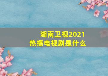 湖南卫视2021热播电视剧是什么