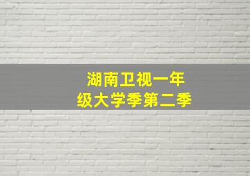 湖南卫视一年级大学季第二季