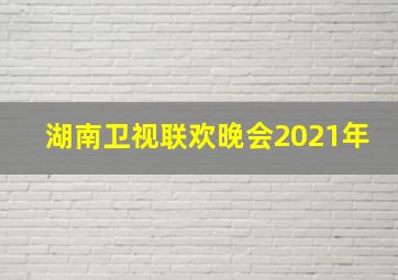 湖南卫视联欢晚会2021年