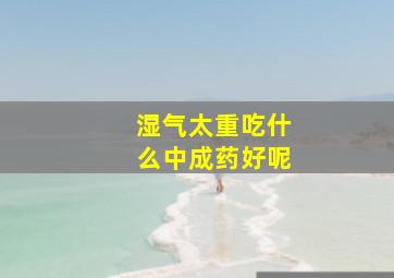 湿气太重吃什么中成药好呢