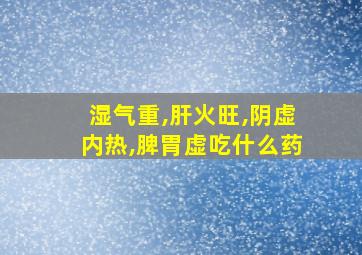 湿气重,肝火旺,阴虚内热,脾胃虚吃什么药