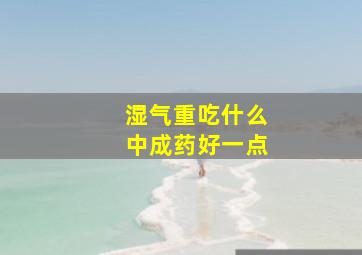 湿气重吃什么中成药好一点