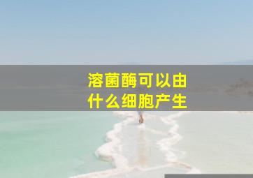 溶菌酶可以由什么细胞产生