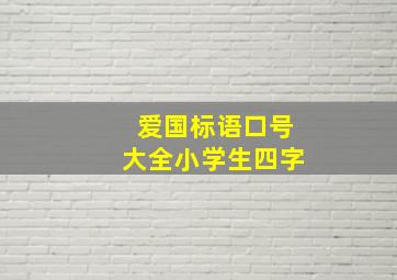 爱国标语口号大全小学生四字