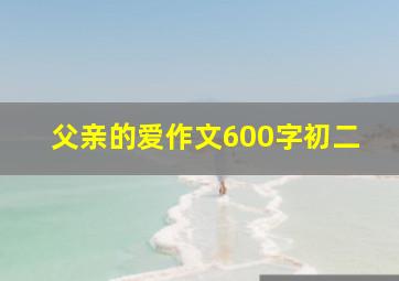 父亲的爱作文600字初二