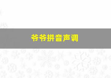 爷爷拼音声调