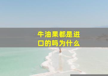 牛油果都是进口的吗为什么