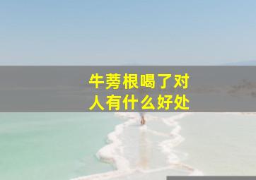 牛蒡根喝了对人有什么好处