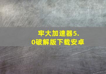 牢大加速器5.0破解版下载安卓