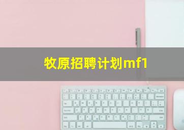 牧原招聘计划mf1