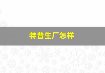 特普生厂怎样