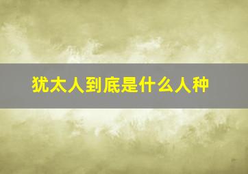 犹太人到底是什么人种