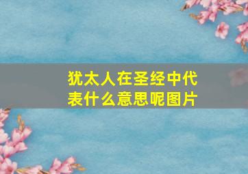 犹太人在圣经中代表什么意思呢图片