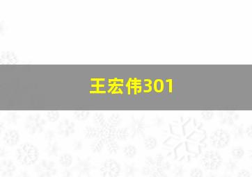 王宏伟301