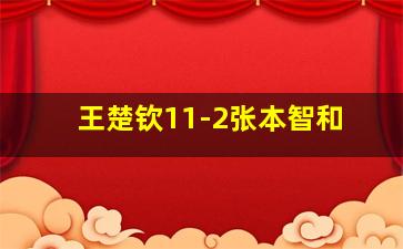 王楚钦11-2张本智和