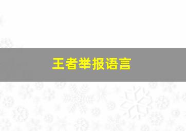 王者举报语言