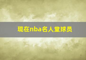 现在nba名人堂球员