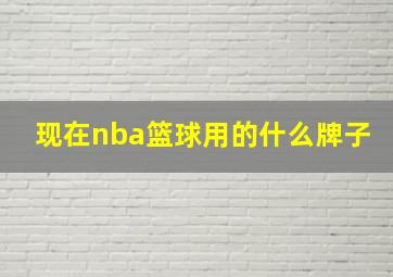 现在nba篮球用的什么牌子