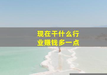 现在干什么行业赚钱多一点