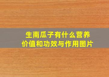 生南瓜子有什么营养价值和功效与作用图片