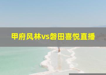 甲府风林vs磐田喜悦直播