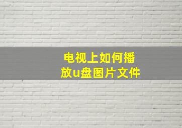 电视上如何播放u盘图片文件