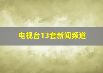 电视台13套新闻频道